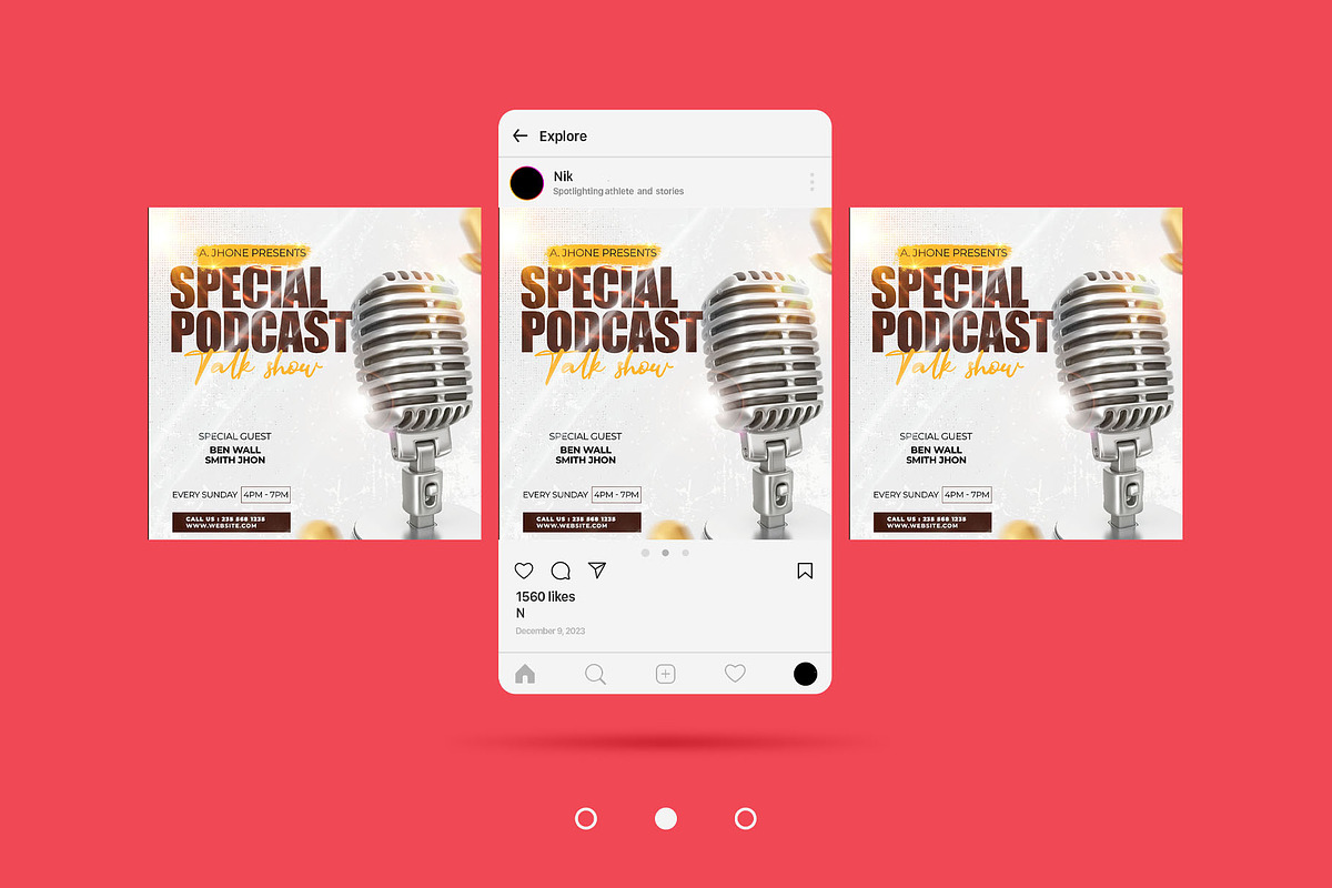 podcast  banner for social media, a Social Media Template by graphic bakers (Photo 2 of 3)