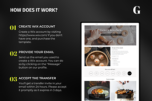 Food Blogger Wix Website Template