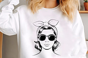 Retro american woman sunglasses band, an Illustration by CrexoraLab (Thumbnail 2 of 4)