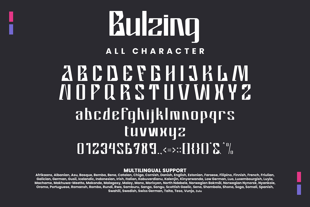 Bulzing - Futuristic font, a Slab Serif Font by Dryy.type (Photo 4 of 10)