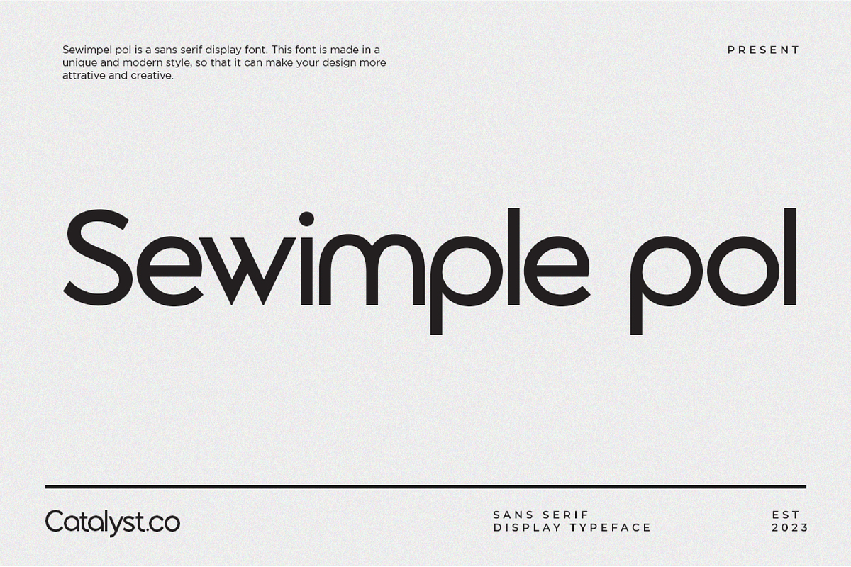 Sewimple Pol Sans Serif Display Font, a Sans Serif Font by Catalystco Studio (Photo 1 of 10)