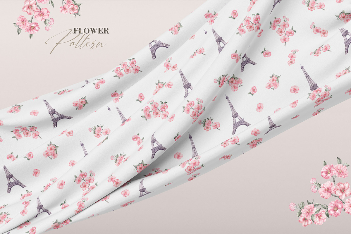 Blooming Paris. Motifs,Frame,pattern, an Illustration by Kotkoa (Photo 14 of 21)