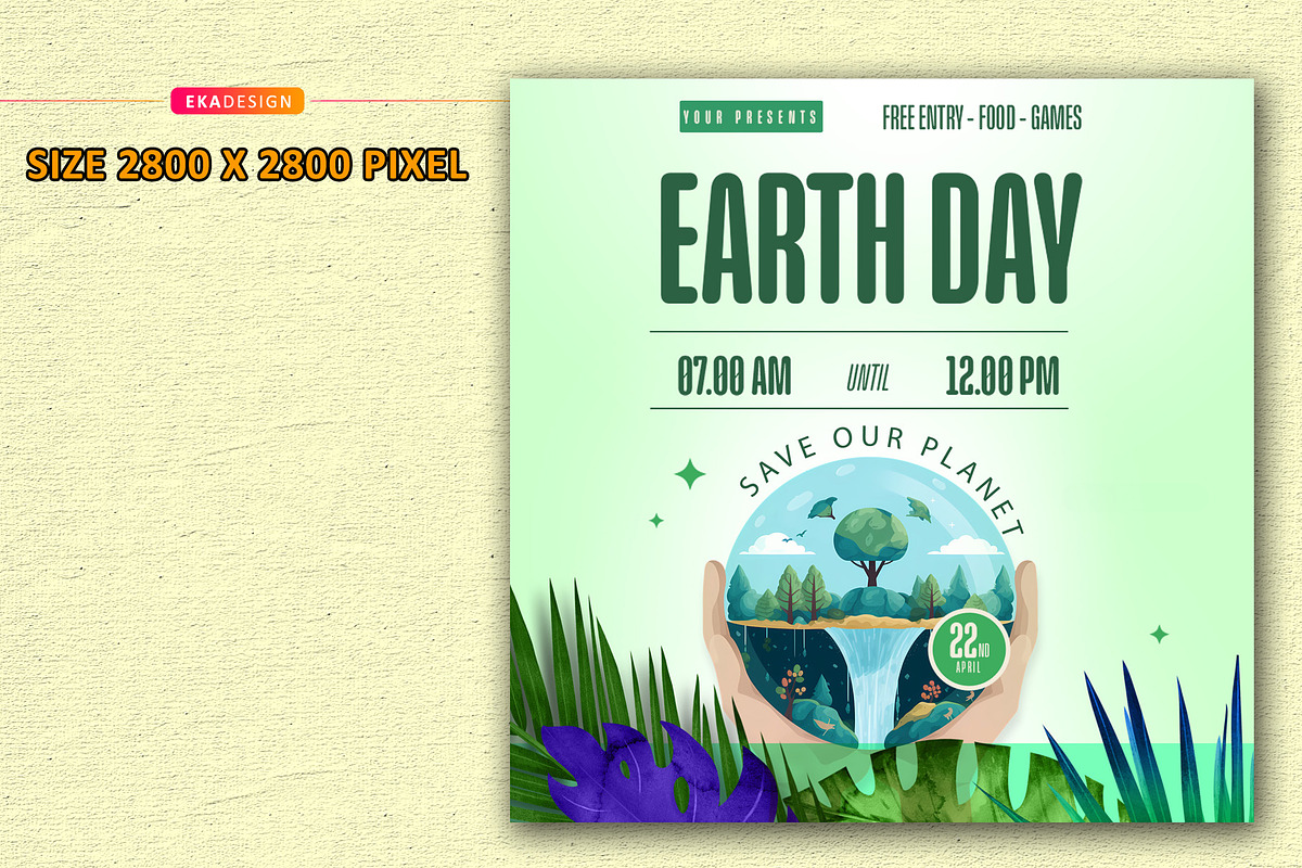Poster Mother Earth Day Vol 3, a Social Media Template by Eka Design (Photo 3 of 4)