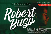 Robert Buso - Brush Font, a Script Font by KAZ by IanMikraz Studio (Thumbnail 1 of 5)