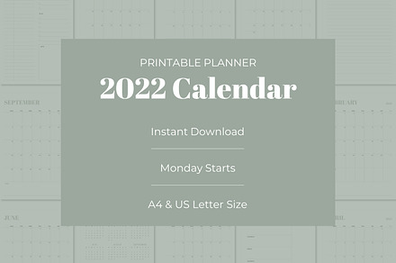 Printable Planner 2022 Calendar