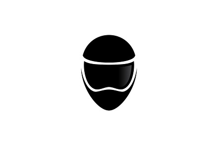 Black Helmet Biker Logo
