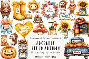 Adorable Hello Autumn Clipart, an Illustration by CreationArt (Thumbnail 1 of 9)