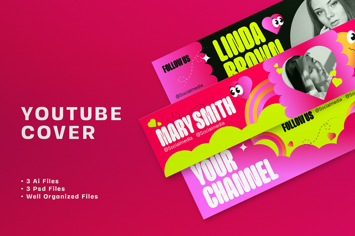 Pink Beauty Vlogger Youtube Cover, a Social Media Template by graphicook (Photo 1 of 3)
