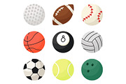 Sports Balls Clipart Set, a Sport Illustration by Milota (Thumbnail 3 of 3)