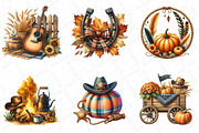 Watercolor Cowboy Autumn Clipart, an Illustration by DreamPrint404 (Thumbnail 3 of 5)