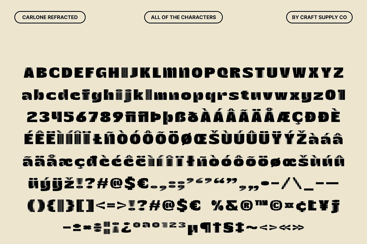 Carlone Refracted, a Sans Serif Font by Craft Supply Co. (Photo 8 of 8)