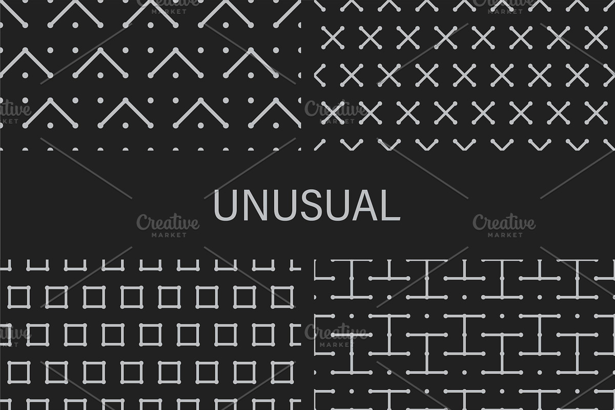 Minimalistc dark seamless patterns, a Pattern Graphic by ExpressShop (Photo 6 of 10)