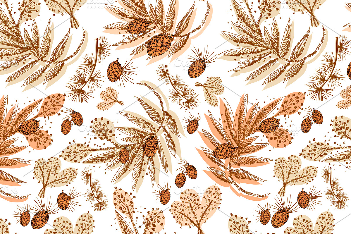 Forest plants Pattern, a Pattern Graphic by Polanika (Photo 2 of 4)