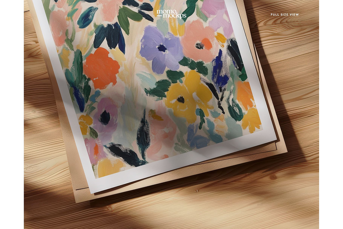 Close-Up Paper/Poster Mockup PSD, a Household Mockup by momomockps (Photo 4 of 10)