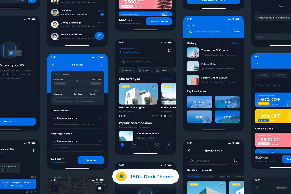 Traveline Travel and Lifestyle AppUI, an UI Kit Template by Creative Perspective (Photo 6 of 6)