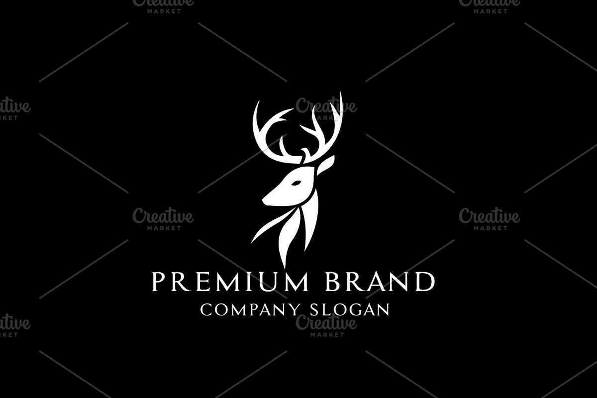 Premium Deer Logo - Mock-Up & Vector, a Branding & Logo Template by Multiple (Photo 3 of 5)