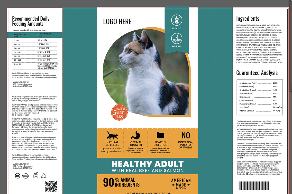 Cat Food Packaging Template, a Stationery Template by AIW SOLUTIONS (Photo 4 of 6)