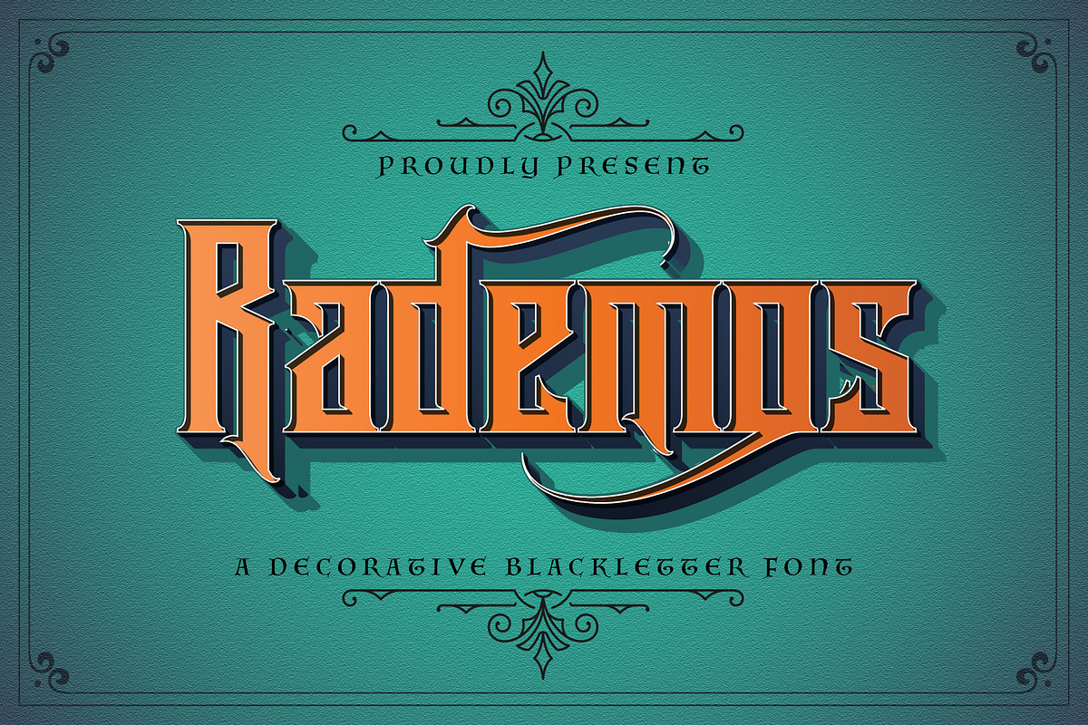 Rademos - Blackletter Font, a Blackletter Font by StringLabs (Photo 1 of 13)