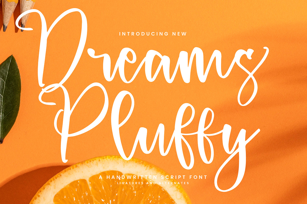 Dreams Pluffy, a Script Font by Integritype Studio (Photo 1 of 15)