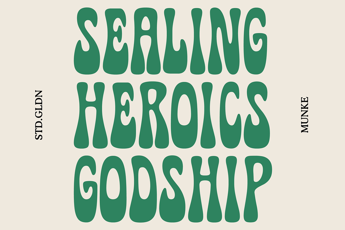 SG - MUNKE Groovy Display Font, a Font by Studio Gulden (Photo 4 of 10)