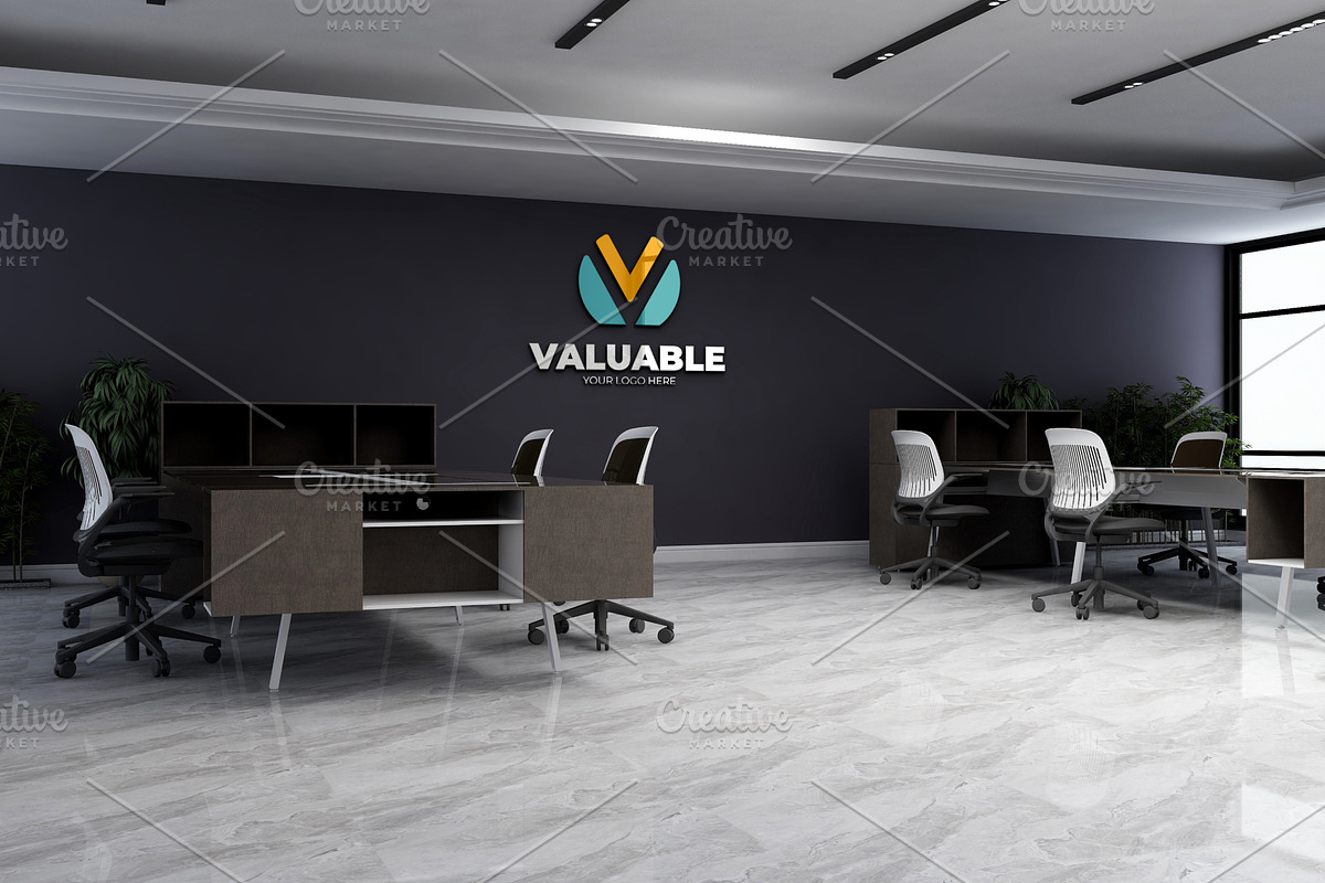 PSD Office Room Company Logo Mockup, a Product Mockup by Ayy (Photo 22 of 23)