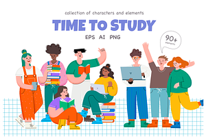 Back to School Illustration Kit, a Person Illustration by Moonery's