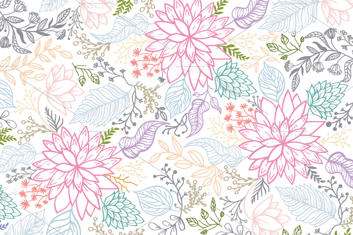 Vector Flower Illustration and Frame, a Decorative Illustration by AnzhelikaGerman (Photo 3 of 4)