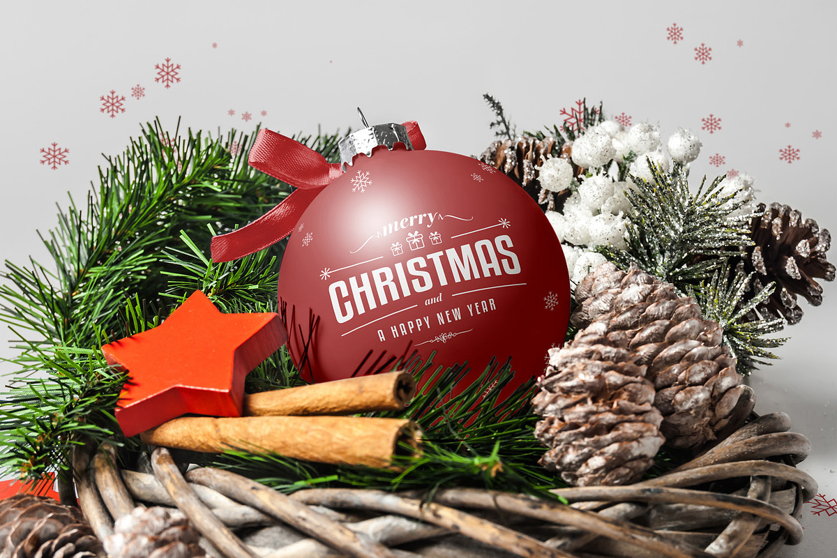 Christmas Ball Mock-up, a Merchandise Mockup by Yogurt86 (Photo 11 of 13)