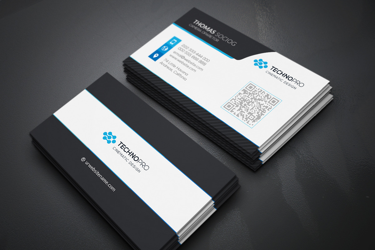 Tech Business Card, a Business Card Template by Genereux Art (Photo 2 of 4)