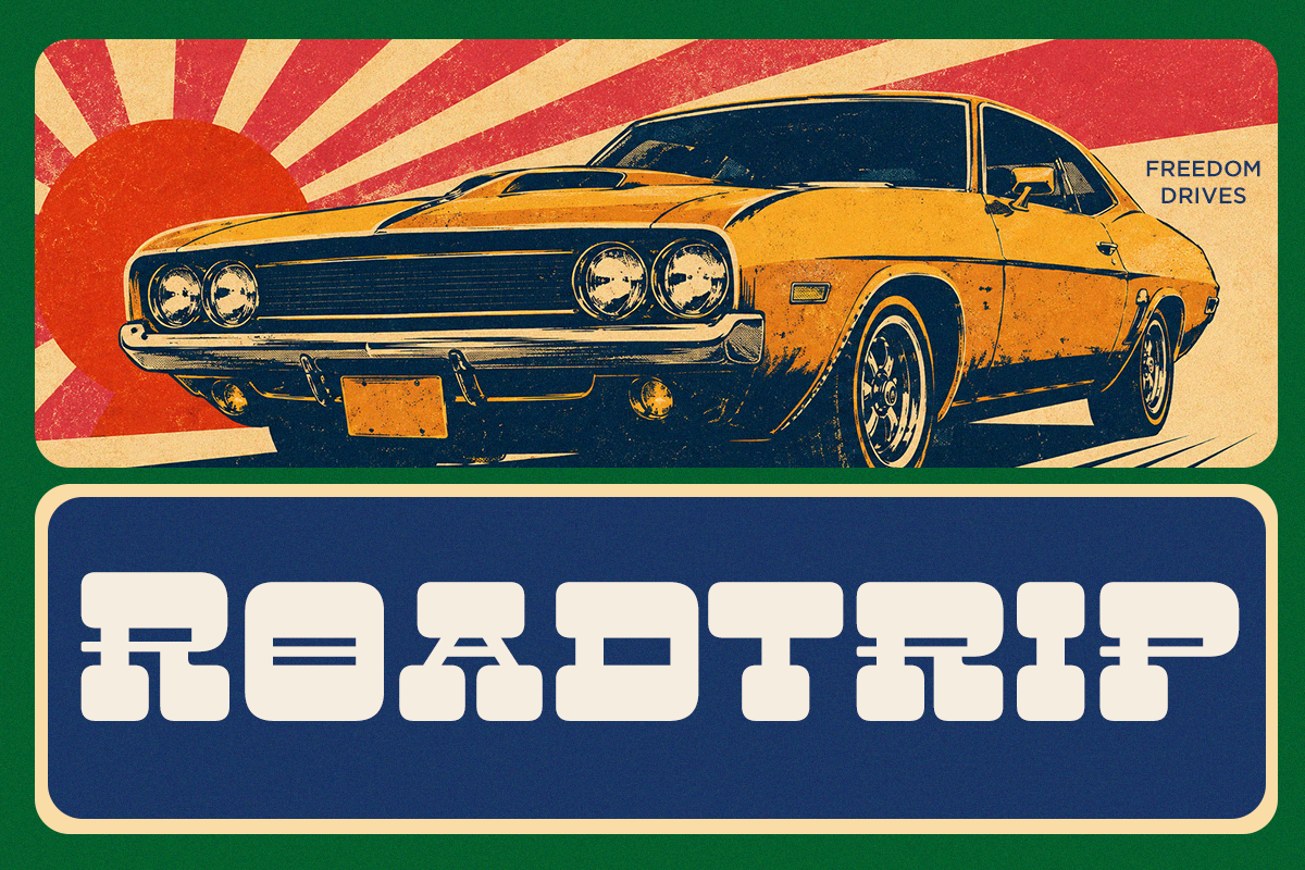 Incline – Retro Groovy Slab Serif, a Slab Serif Font by Font Liner (Photo 3 of 11)