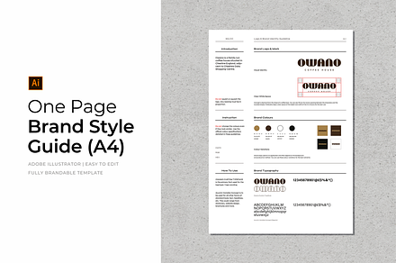 Brand Style Guide Template, a Templates & Theme by SelwynGoodman