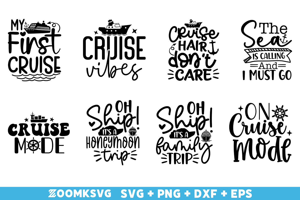 Cruise SVG Bundle 40 Designs, an Illustration by ZoomkSVG (Photo 3 of 7)