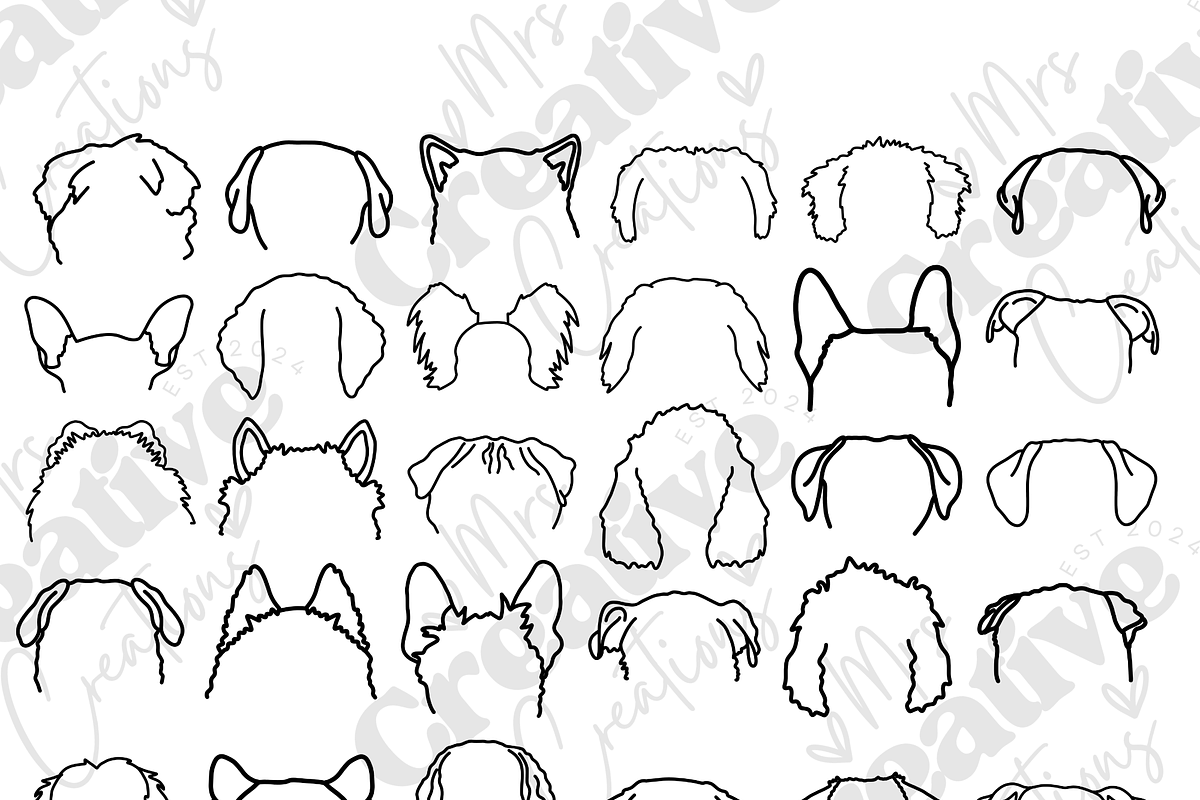 Dog Ears Bundle Clipart, a Graphic by Mrs. Creative Creations (Photo 1 of 10)