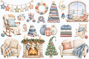 Cozy & Hygge Winter Clipart - 65 PNG, a Seasonal Illustration by Whimsy Brush Studio (Thumbnail 2 of 9)