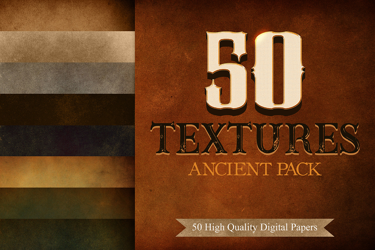 50 Textures / Ancient Pack, a Texture Graphic by Honnum Graphic Art (Photo 1 of 9)