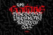 Gothic modern ABC letters, a Blackletter Font by GeekClick (Thumbnail 15 of 15)