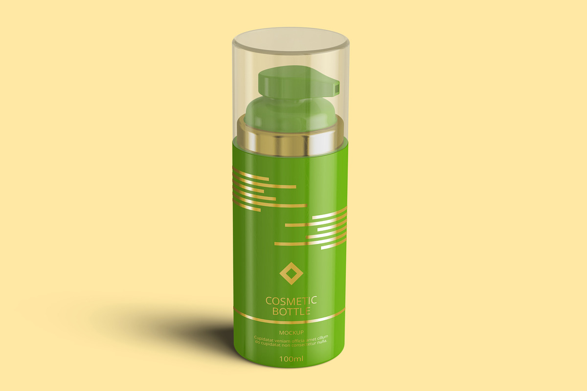 Airless Pump Cosmetic Bottle Mockup, a Cups & Container Mockup by Digitalphaser (Photo 4 of 5)