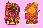 Retro Fruit Squad - Groovy Summer, an Object Graphic by LaVika (Thumbnail 7 of 11)