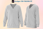 3d Cardigan For Procreate, a Brush Add-On by Procreate3dStore (Thumbnail 1 of 3)