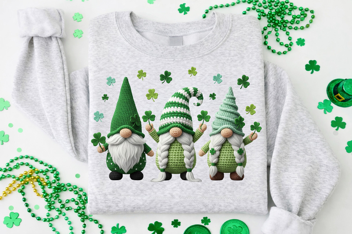 St Patrick’s Day Yarn Gnomes Png, an Illustration by DreamCafeArt (Photo 2 of 8)