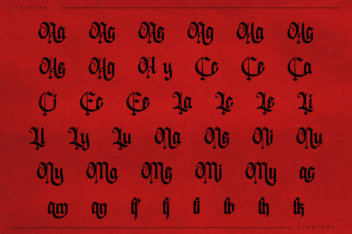 Lyveros – Blackletter Font, a Blackletter Font by Randi Irvan | Rvandtype (Photo 11 of 11)