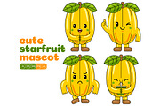 Starfruit Mascot Vector Pack, a Food Illustration by MEDZ (Thumbnail 2 of 5)
