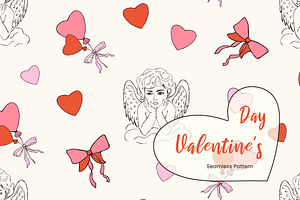 Whimsical Valentine Seamless Pattern