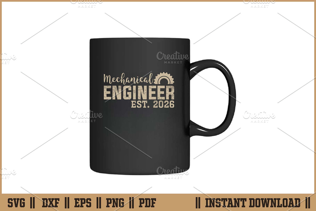 Mechanical Engineer Graduation 2026 SVG
