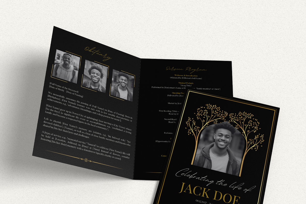 Funeral Program Template I Canva, an Invitation Template by The Social Stuff (Photo 7 of 10)