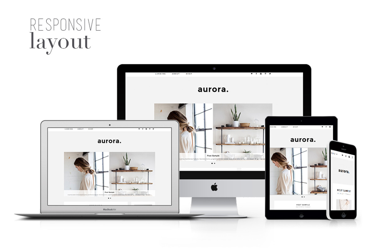 Responsive WP Theme - Aurora, a WordPress Template by Light Morango (Photo 3 of 4)