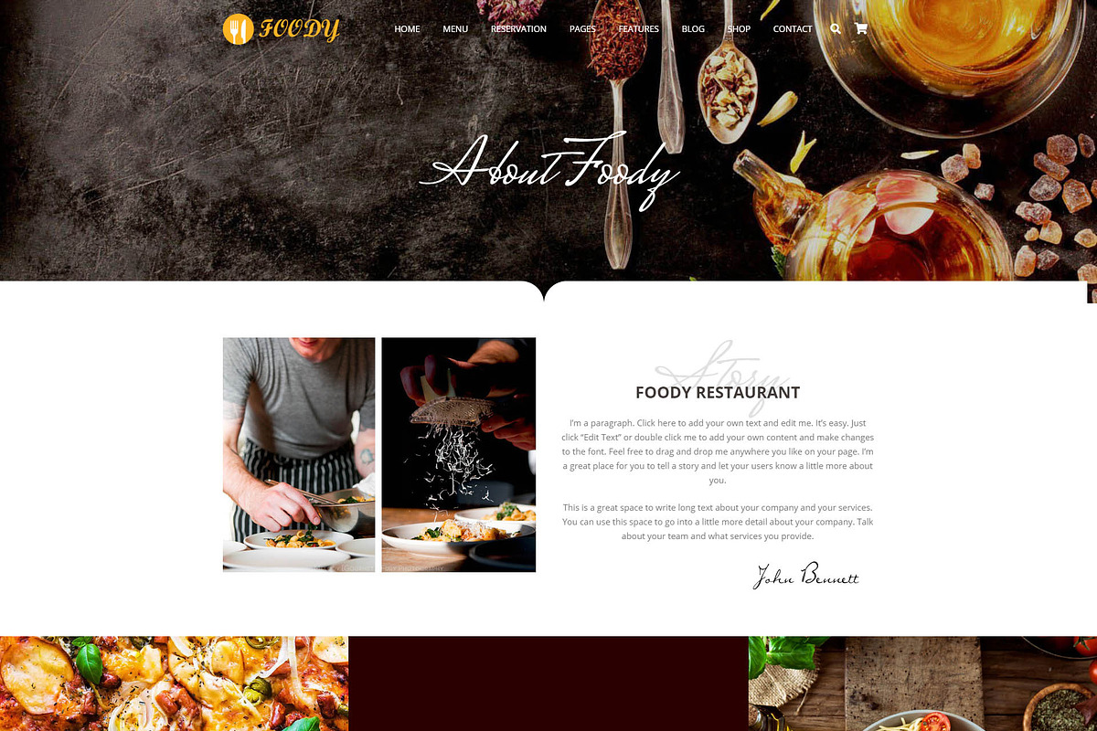 Foody - Coffee, Bakery & Business, a WordPress Template by Cherry Wordpress Theme (Photo 5 of 11)
