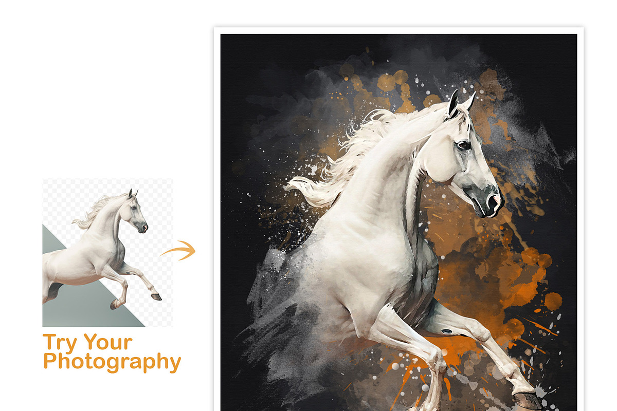 Watercolor Manipulation Horse Effect, an Action Add-On by MRI STUDIO (Photo 6 of 14)