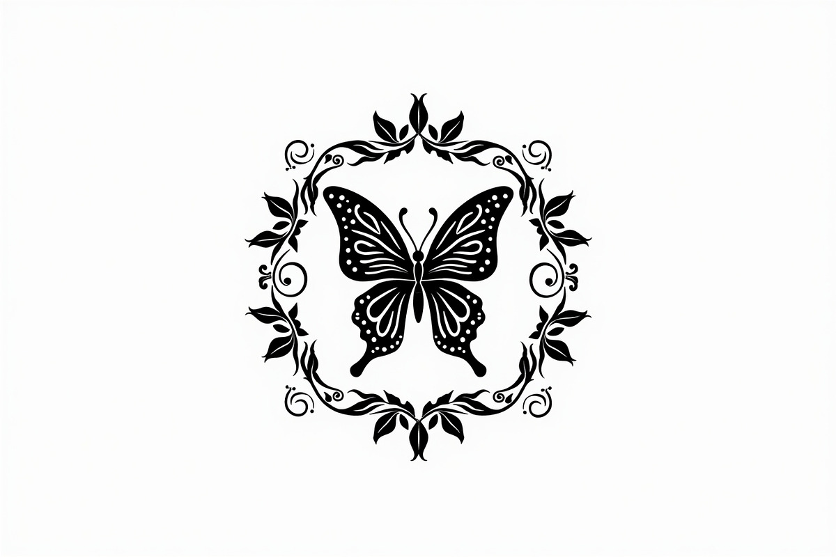 Butterfly Laurel Wreath Set, an Illustration by BIPLOB EXPERT (Photo 7 of 7)