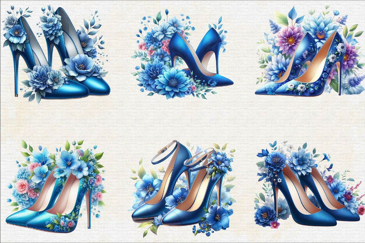 Blue High Heels with Beautiful Flow, an Illustration by SVGArt (Photo 6 of 7)